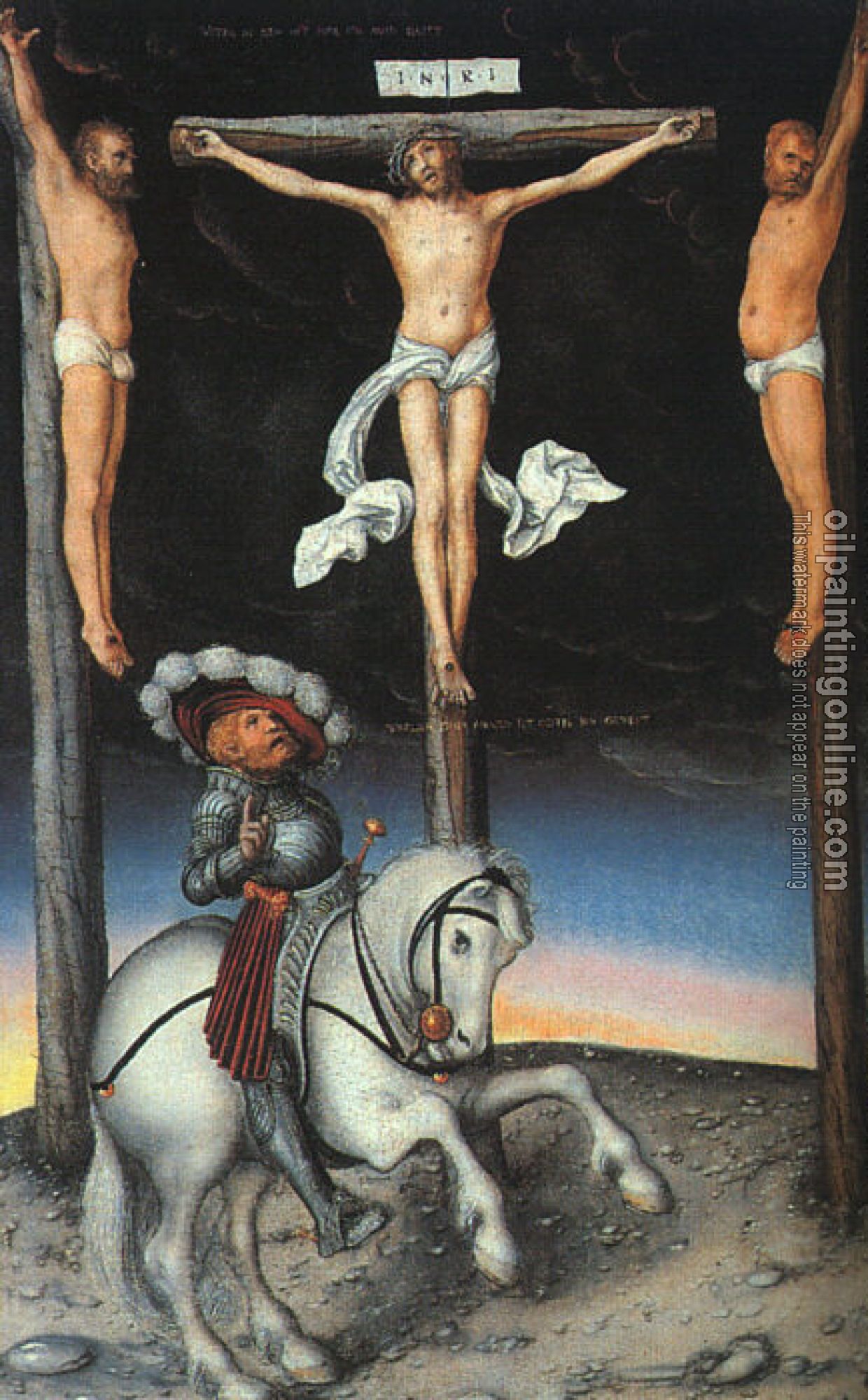 Lucas il Vecchio Cranach - The Crucifixion with the Converted Centurion